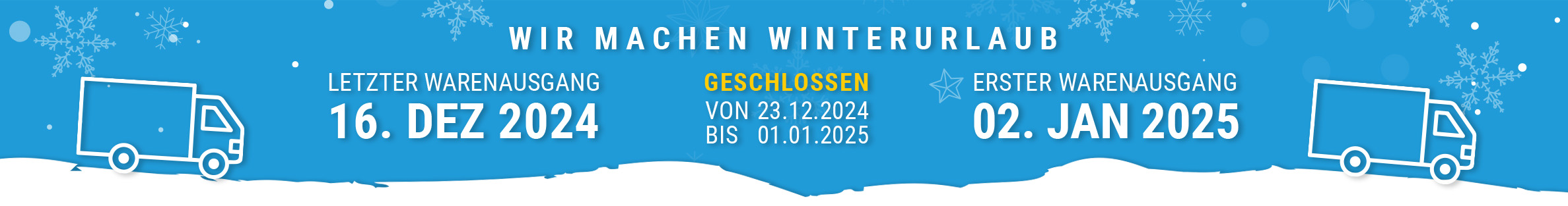 Winteröffnungszeiten