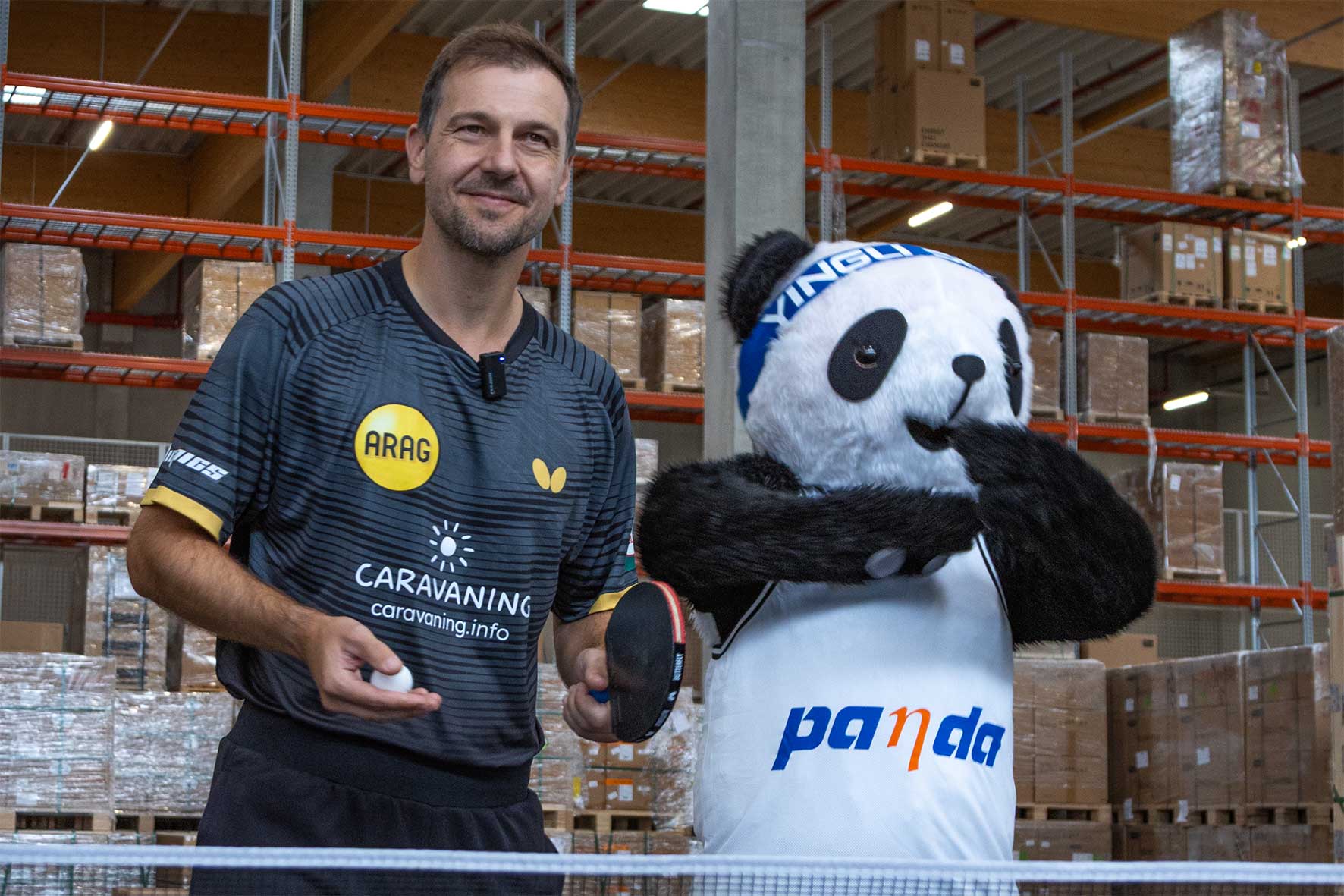 Timo Boll und die Pandas von Yingli