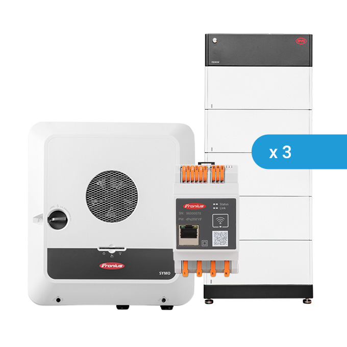 Fronius Symo GEN24 10.0 Plus + 3 x BYD BATTERY-BOX Premium HVS 12.8 (38,4 kWh)