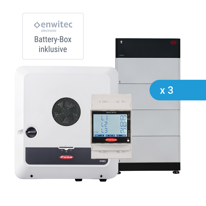 Fronius Symo GEN24 10.0 Plus + 3 x BYD BATTERY-BOX Premium HVS 10.2 (30,72 kWh)