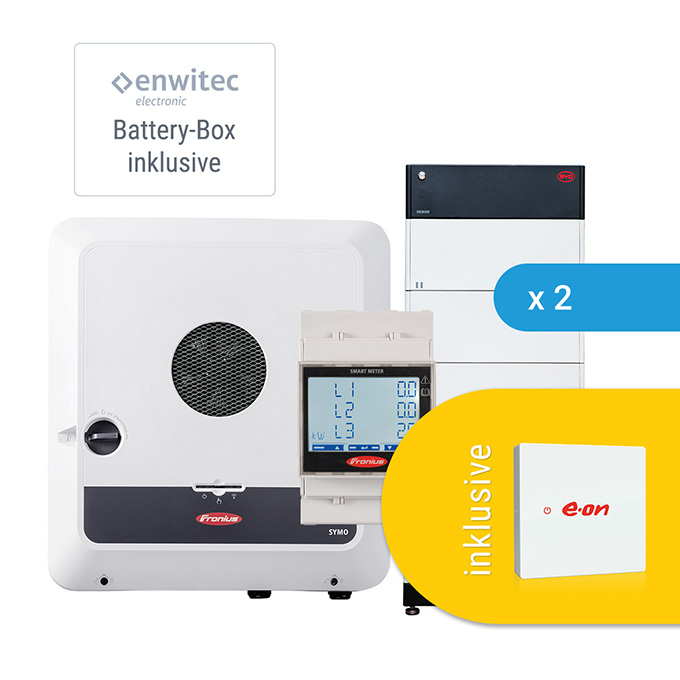 Fronius Symo GEN24 10.0 Plus + 2 x BYD BAT-BOX PREM HVM 13.8 (27,60 kWh) + E.ON Home