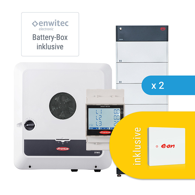 Fronius Symo GEN24 10.0 Plus + 2 x BYD BAT-BOX PREM HVM 16.6 (33,12 kWh) + E.ON Home