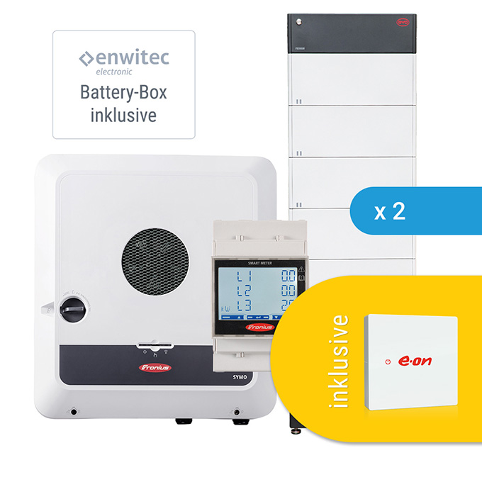 Fronius Symo GEN24 10.0 Plus + 2 x BYD BAT-BOX PREM HVM 19.3 (38,64kWh) + E.ON Home