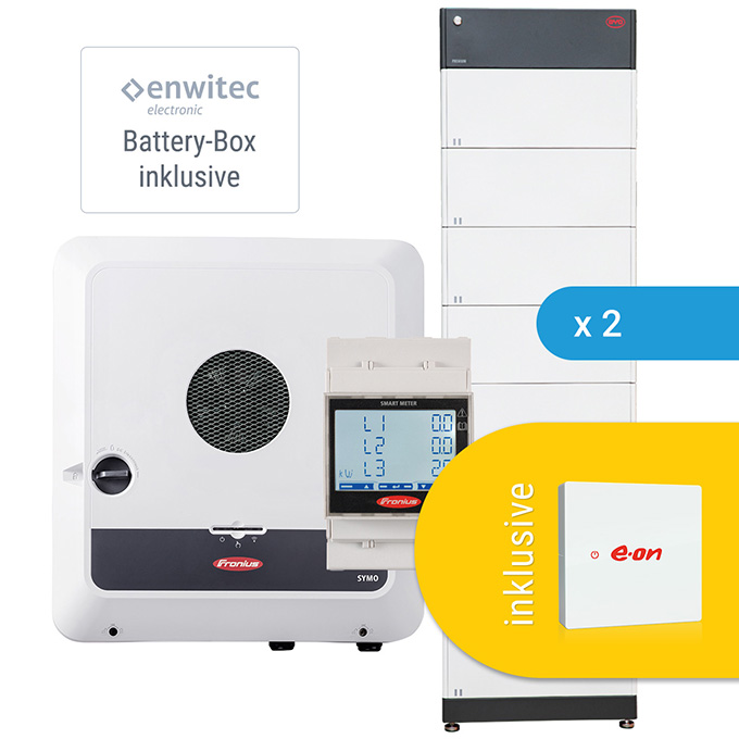 Fronius Symo GEN24 10.0 Plus + 2 x BYD BAT-BOX PREM HVM 22.1 (44,16kWh) + E.ON Home