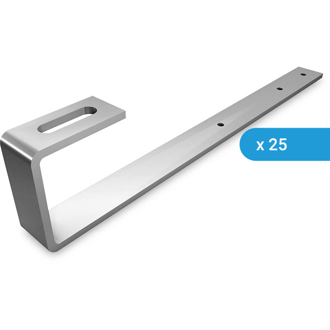 25x K2 Dachhaken für Schiefereindeckung 40x250x6/6x40mm M10, A2