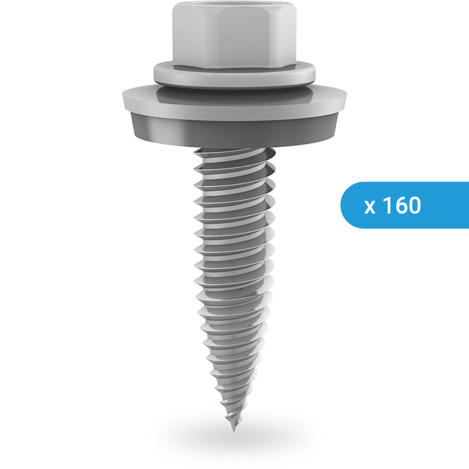 160x K2 Gewindeformende Schraube mit Dichtscheibe 6x25