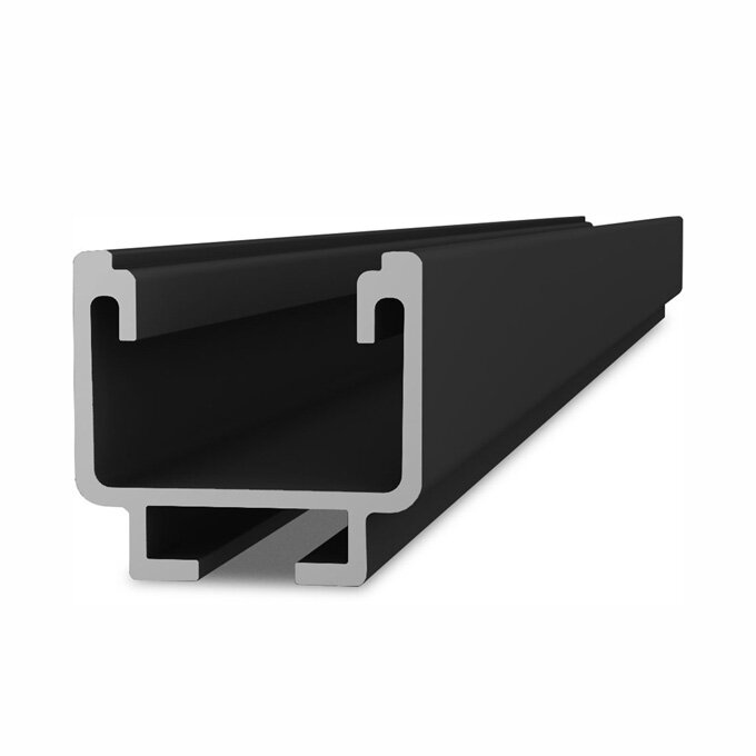 K2 SolidRail Light - 5,95 m, schwarz eloxiert
