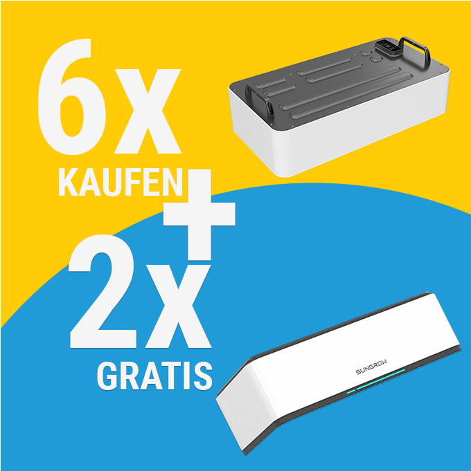 Sungrow Aktionspaket – 6 SBH Batteriemodule – 2 kostenlose SBH Accessory